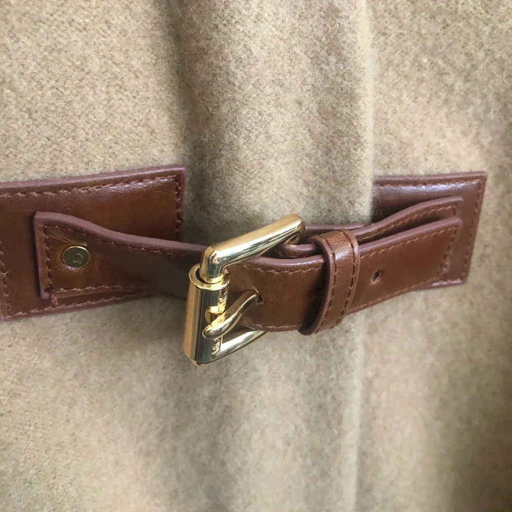 Michael Kors NWT Dolman Tan Wool Buckle Coat - Picture 6 of 8